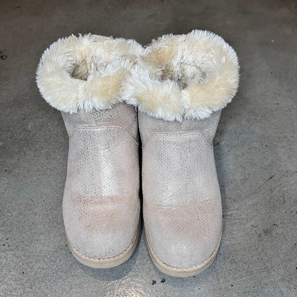 Cat Jack beige faux fur lined ankle boots winter Toddler girl 13 shoes outerwear
